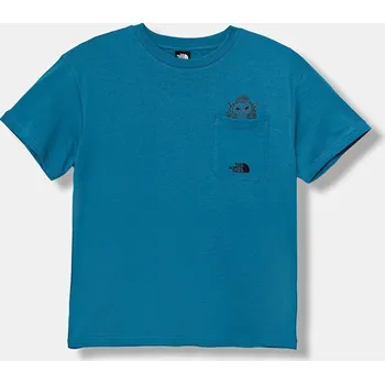 Pánské oblečení Dětské bavlněné tričko The North Face B SPORTS OVERSIZED POCKET SS TEE - GRAPH NF0A8EAKBOM1 modrá 55X, vel. 124-129