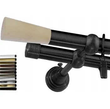 Garnýž dvojitá 19 mm + 19 mm 110 cm