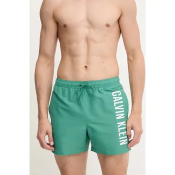 Plavkové šortky Calvin Klein zelená barva, LV00N61092 77X, vel. M