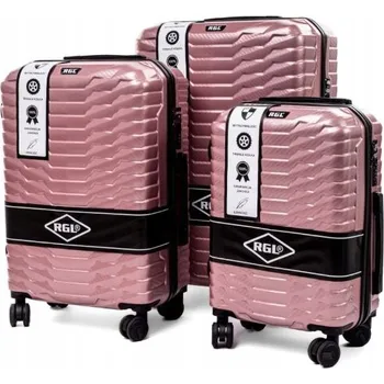 Sada 3 kufrů KEMER RGL PC2 Rose red (růžovo-červená)