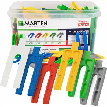 podložka PLASTOVÉ DISTANČNÍ PODLOŽKY PRO VYROVNÁNÍ OKEN A ŠROUBŮ 1-6MM, 300 KS