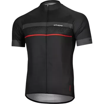 Cyklistika Pánský cyklistický dres DREAM 3.0, černá/červená, velikost XL (elastický materiál SuperDryntex, přední dlouhý zip)