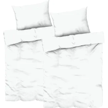 Povlečení LIVARNO home Sada ložního povlečení, 140 x 200 cm, 70 x 90 cm, bílá, 2dílná