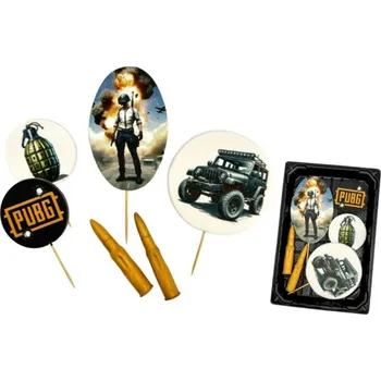 Jedlá dekorace na dort Cukrový zápich PUBG - K Decor