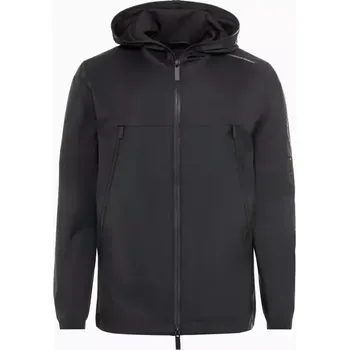 Pánská softshellová bunda PORSCHE DESIGN Windbreaker Větrovka bunda s kapucí černá (Vodoodpudivá větrovka s elastickými manžetami.)