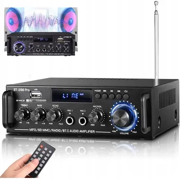 Hi-Fi komponenty HIFI stereo zesilovač 50W + 50W Bluetooth 5.0 mini audio přehrávač BT-298Pro nový