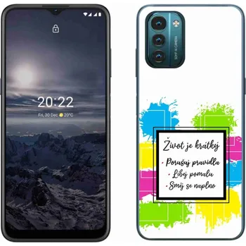 Pouzdro na mobilní telefon Gelový kryt mmCase na Nokia G11/G21 - citát 5 bílé pozadí