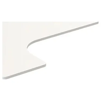 Deska stolu rohová ERGODESK CORNER— 160x110-60x2,5 cm, laminovaná dřevotříska, více barev bílá