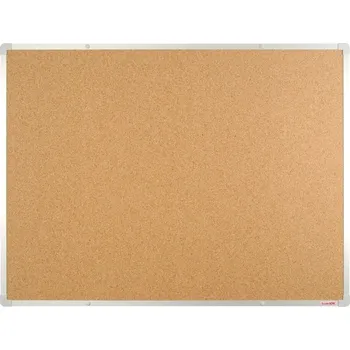 Kancelářský nábytek Tabule korková BoardOK, 120x90 cm, stříbrná