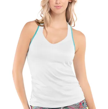Dámský tenisový top Lucky in Love Desert Vibes Love Wins Tank w/Bra - white Bílý (XS)
