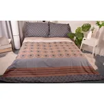 Aaryans francouzské bavlněné povlečení Marsyas hnědé 220x200/70x90cm