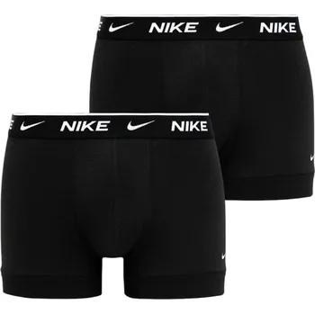 Boxerky Pánské boxerky Nike Everyday Cotton Stretch Trunk 2P Černý (L)