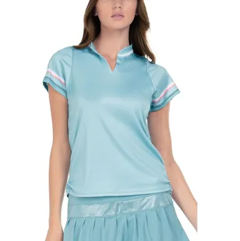 Dámské tričko Dámské tričko Lucky in Love Can't Find Me Love Hide Out Short Sleeve - eucalyptus Modrý (S)