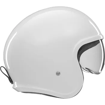 Helma na motorku NOX PREMIUM OPEN FACE HELMA JET NEXT SOLID COLOR WHITE GLOSS VELIKOST M (TMAVÝ KŠILT)
