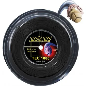 Struna na výplet tenisové rakety Tenisový výplet Pro's Pro Tec 1000 (200 m) - black Černý (1.22 mm)