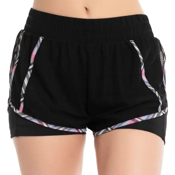 Dámské kraťasy Dámské tenisové kraťasy Lucky in Love Prep It Up Borderline Mesh Short - black Černý (S)