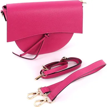 Kabelka Borse in Pelle Kožená kabelka RŮZOVÁ AKČNÍ CENA