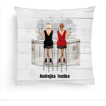 Polštář Polštář - Nejlepší kamarádka Bar 40cm x 40cm