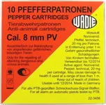 Plynové náboje PV 8mm pistole 10ks…