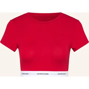 Dámské tričko Guess Jeans Dámské Cropped Tričko, červená, 36