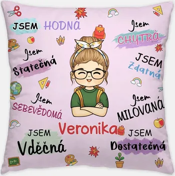 Polštář Polštář - Jsem vděčná 40cm x 40cm