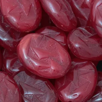 Korálek CZ Korálek mačkaný OVÁL 17/12mm červená