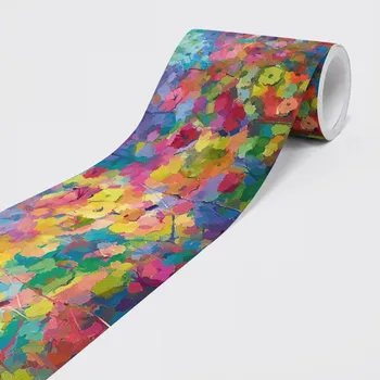 Fototapeta DIMEX | Vliesová samolepicí bordura Barevné kvítí SBD-15-018 | 15 cm x 5 m | vícebarevná + Vliesová samolepicí bordura na stěnu DIMEX Barevné kvítí SBD-15-018 v rozměru 15 cm x 5 m