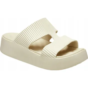 Dámské pantofle Crocs 210701-0LH Getaway Groove Platform H-Strap béžové nazouváky W9 39-40