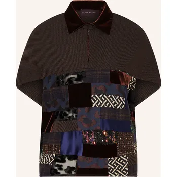 Dámský blejzr Talbot Runhof Dámská Halenka Ze Směsi Materiálů, tmavě hnědá, 38