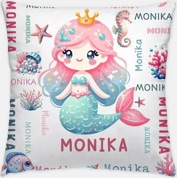 Polštář Polštář - Malá mořská víla 40cm x 40cm