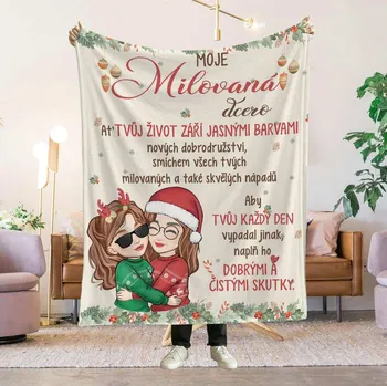 deka Deka - Pro moje milovaná dcero - Vánoční verze 127 cm x 150 cm