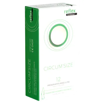Kondom Reflex Single: Circum'Size, 12 condoms for circumsized men
