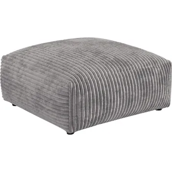 Taburet Micadoni Světle šedá manšestrová podnožka Martina 106 x 106 cm