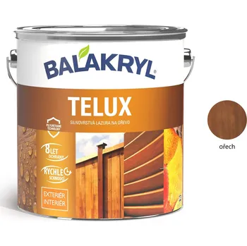 barva a nátěr na dřevo BALAKRYL TELUX silnovrstvá lazura na dřevo 2.5 kg Ořech