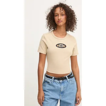 Tričko adidas Originals Cut Out Rib Tee KC8803 béžová 80X, vel. XS