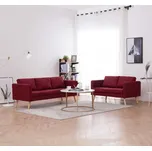 vidaXL 2dílná sedací souprava textilní [276855] Barva: vínová červená