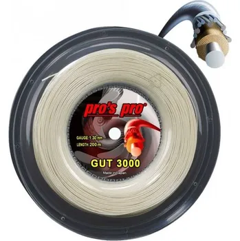 Struna na výplet tenisové rakety Tenisový výplet Pro's Pro Gut 3000 (200 m) - natural Přírodní (1.30 mm)
