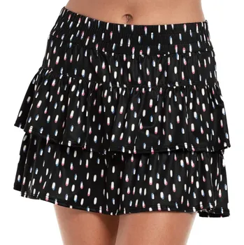 Dámská sukně Dámská tenisová sukně Lucky in Love Neon Lights Let It Glow High Waist - black Černý (XS)