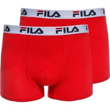 Boxerky Pánské boxerky Fila Man Boxer 2 pack Červený (M)