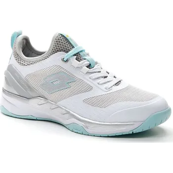 Dámské tenisky Dámská obuv Lotto Mirage 200 Speed - all white/silver metal 2/blue paradise Bílý, Šedý (40)