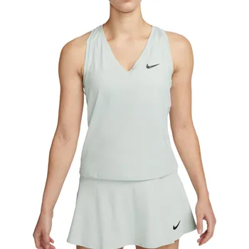 Dámský tenisový top Nike Court Dri-Fit Victory Tank - light silver/black Šedý (XL)