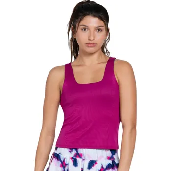 Dámský tenisový top Lucky in Love The Berry Buzz Squared Up Fialový (L)