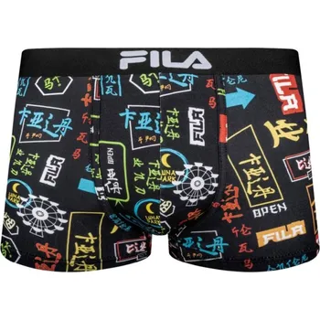 Boxerky Pánské boxerky Fila Boxer Elastic Logo 1P - black Černý (S)