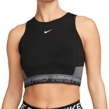 Dámský tenisový top Nike Pro Dri-Fit Cropped Training Tank Top Černý (L)