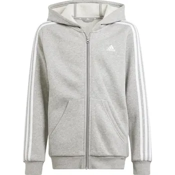 Chlapecká mikina Chlapecká mikina Adidas Kids 3 Stripes Full-Zip - grey Šedý (140 cm)