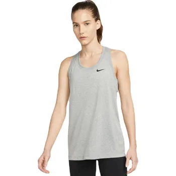 Dámský tenisový top Nike Dri-Fit Racerback Tank - tumbled grey/silver/black Šedý (S)