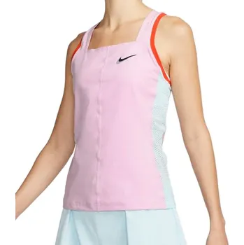 Dámský tenisový top Nike Court Dri-Fit Slam Tank Růžový (XL)