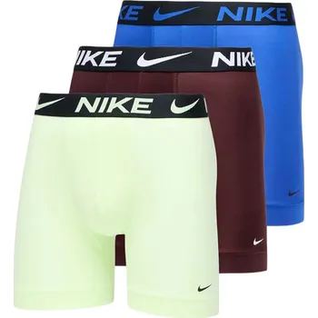 Pánské spodní prádlo Pánské boxerky Nike Dri-Fit Essential Micro Brief 3P - barely volt/game royal/burg crush Vícebarevný (S)