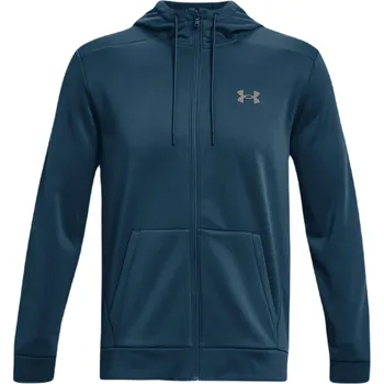 Pánská mikina Pánská tenisová mikina Under Armour Men's Armour Fleece Full-Zip - petrol blue/pewter Modrý (XS)