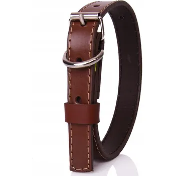 Obojek pro psa Kožený obojek pro psa 2 cm pohodlný odolný přírodní HNĚDÝ M